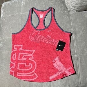 Nike Red and Pink Sleeveless Crop Tank Top